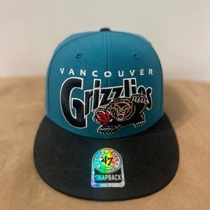 Vancouver Grizzlies Teal and Black Snapback Hat